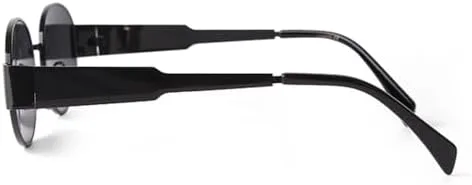 

Ретро металлические овальные солнцезащитные очки для женщин и мужчин, панк-солнцезащитные круглые очки для женщин и мужчин с защитой от УФ-излучения UV400 MTZJH, C8