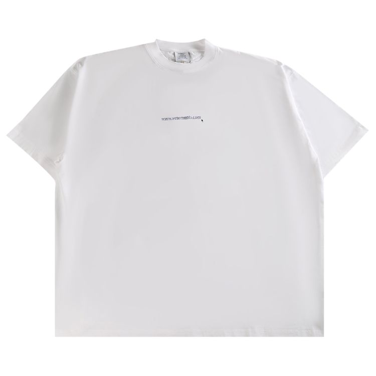 

Футболка Vetements Website Oversized T-Shirt 'White', белый