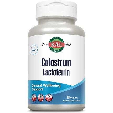 

KAL Colostrum Lactoferrin с 20% иммуноглобулинов и бета-глюканом, 60 капсул - 30 порций