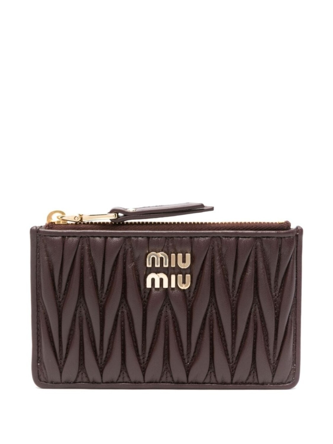 

Miu Miu стеганый кошелек, коричневый