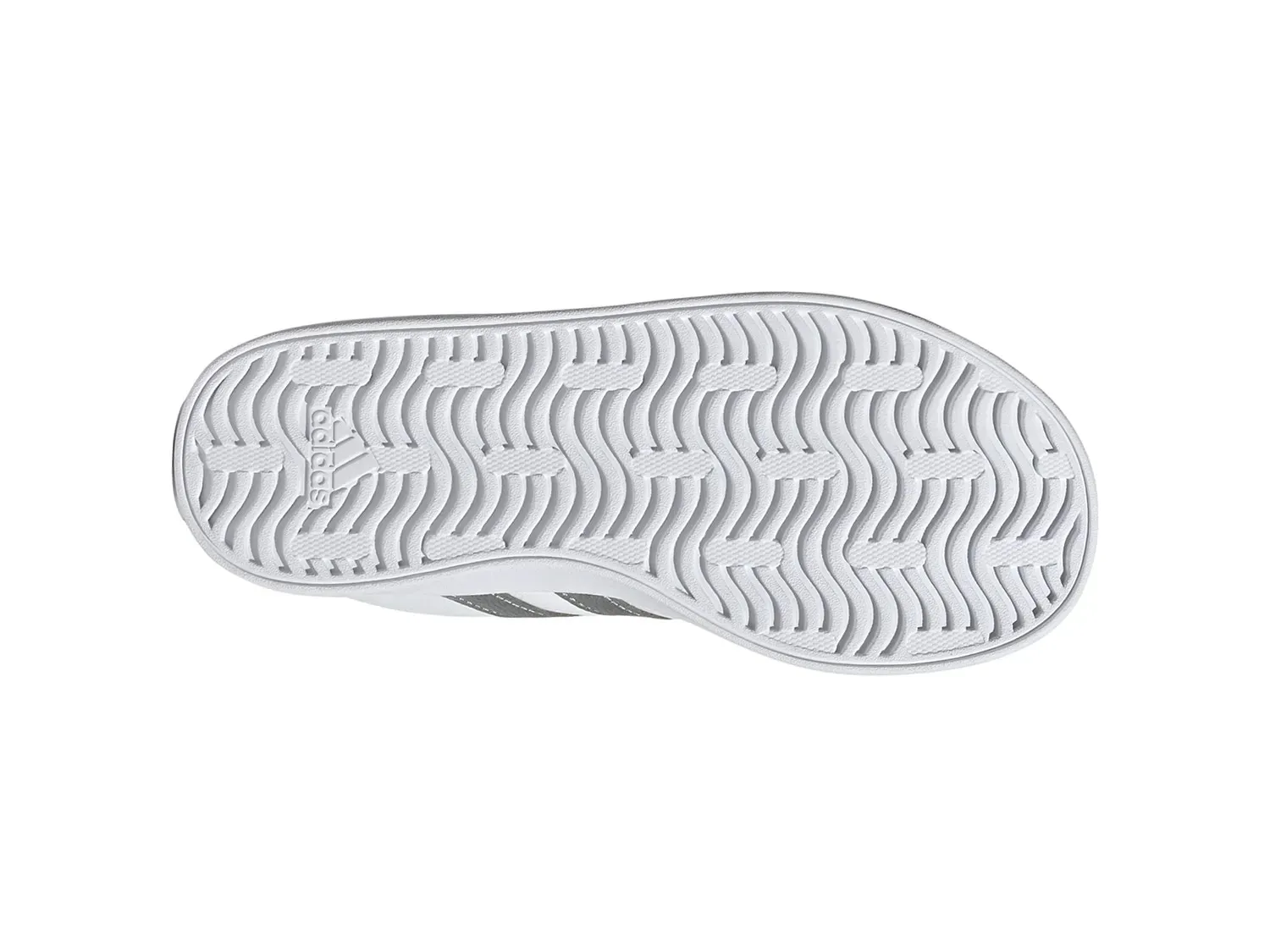Кроссовки Adidas VL Court 3.0 — детские, белые/серебристые — фото 4