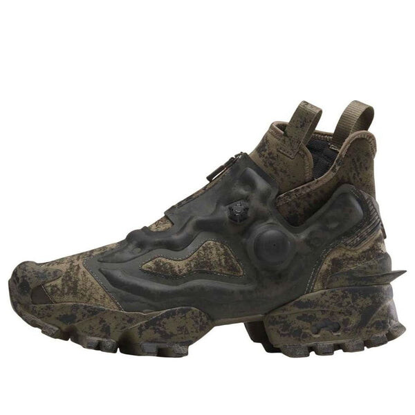 

Кроссовки x universal monsters instapump fury mid 'green black' Reebok, зеленый
