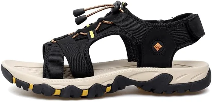 

Мужские кожаные сандалии CHUUMEE для походов, пляжа и спорта с поддержкой свода стопы, черный