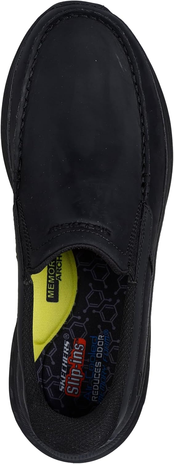 Мужские лоферы Skechers USA Pollard-Osgood с мысом-мокасином, черный — фото 4