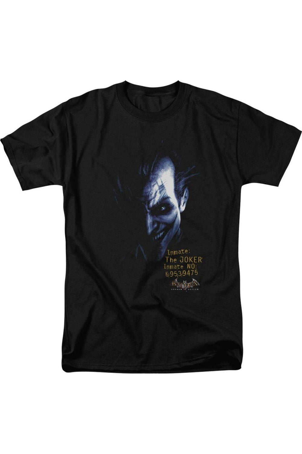 

Футболка с коротким рукавом для взрослых Batman Arkham Asylum Arkham Joker Gildan, черный