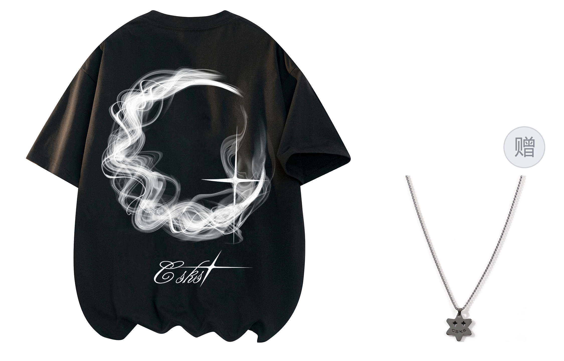 

Футболка унисекс CSKS, Apricot (Comes with Necklace)