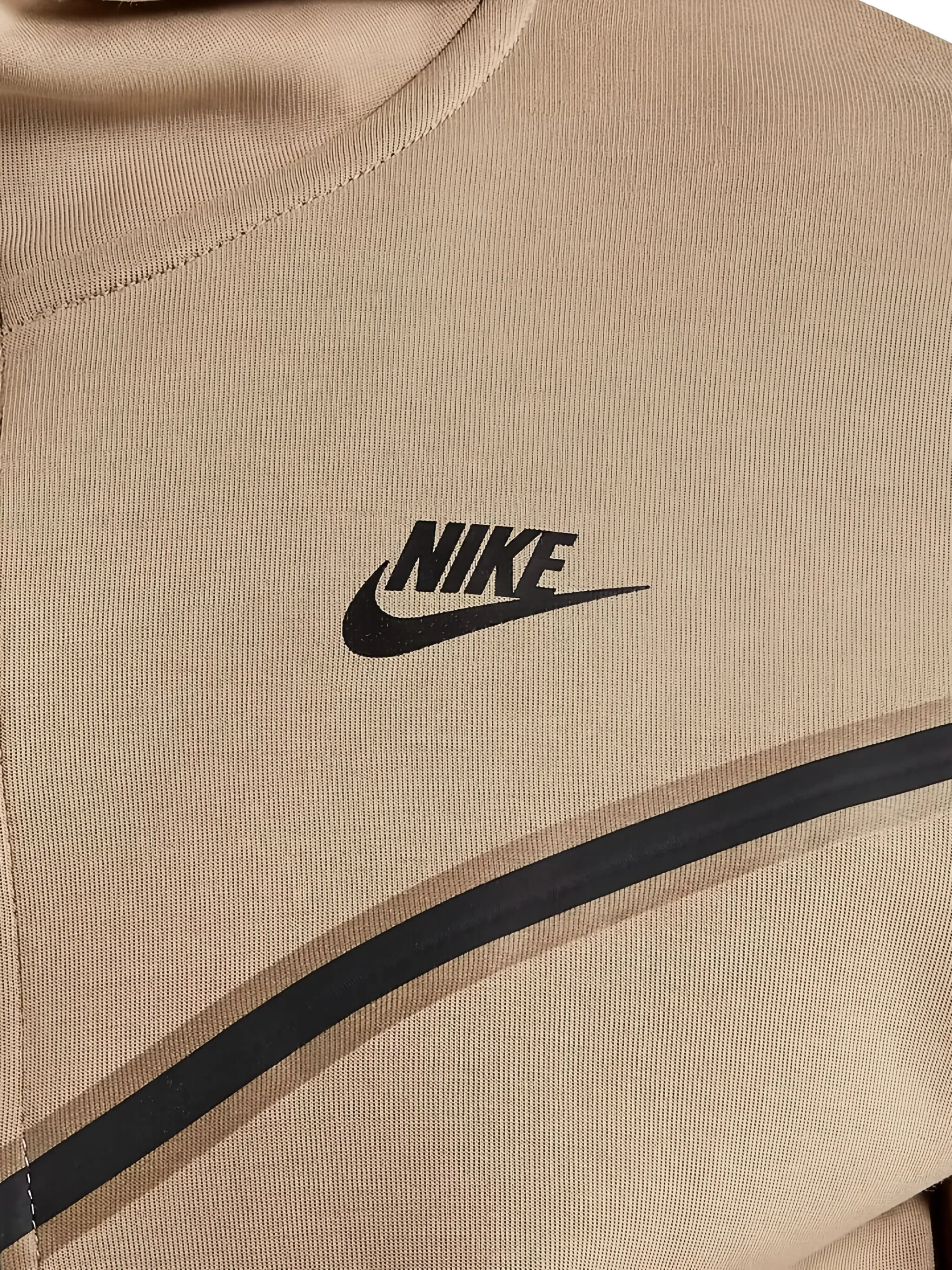 Худи на молнии с карманом на рукаве Nike, нейтральный — фото 3