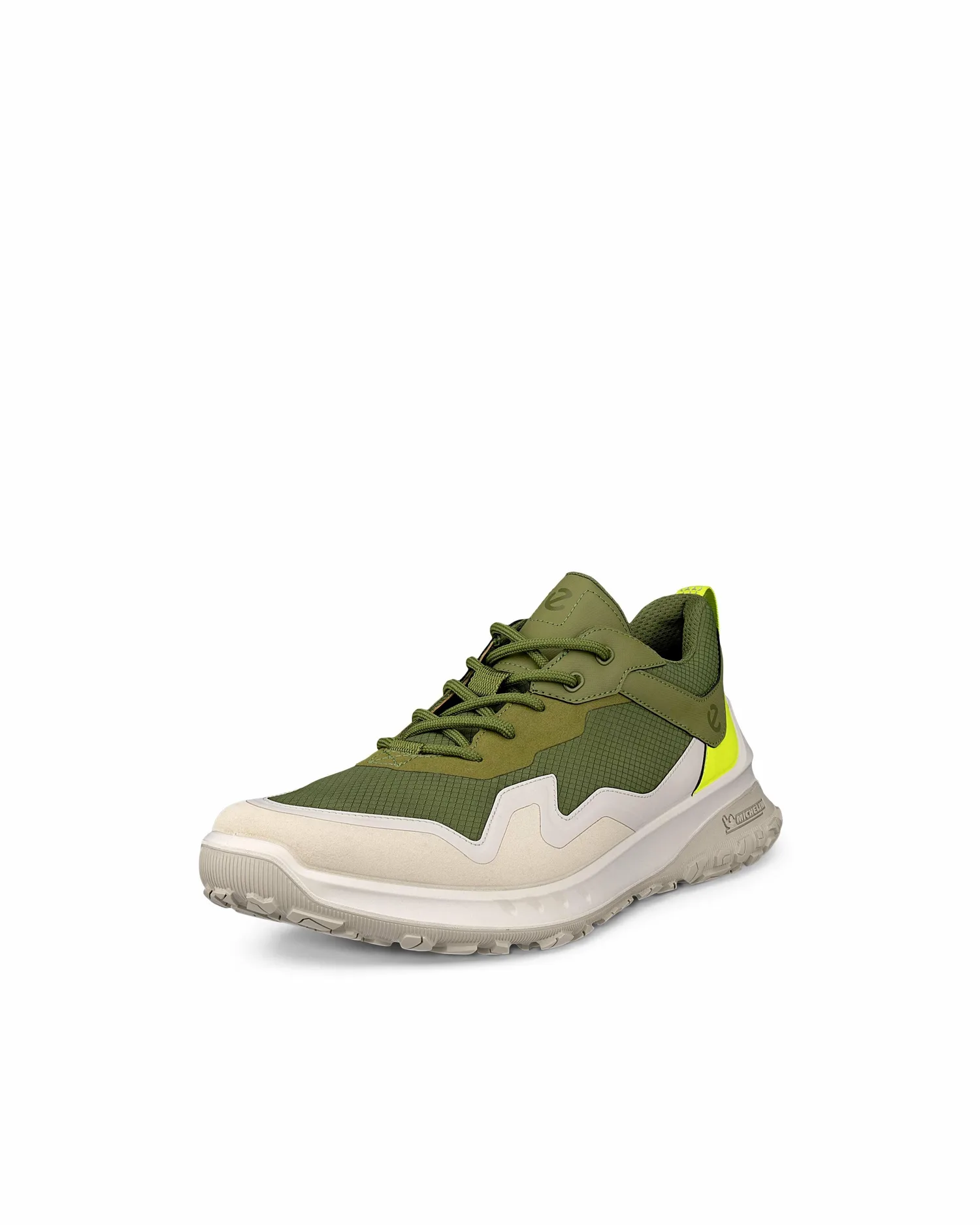 Мужские кроссовки ECCO ULT-TRN из натуральной кожи, GRAVEL/ACORN/LIME PUNCH