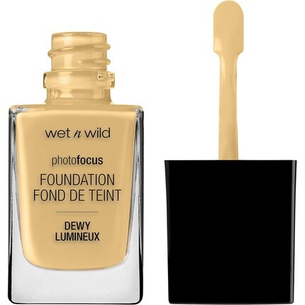 Wet 'N' Wild Wet N Wild Photo Focus Dewy Невесомая тональная основа с питательной стойкой формулой, наслаиваемое покрытие, идеально подходит для нормальной и сухой кожи, веганский золотисто-бежевый — фото 2