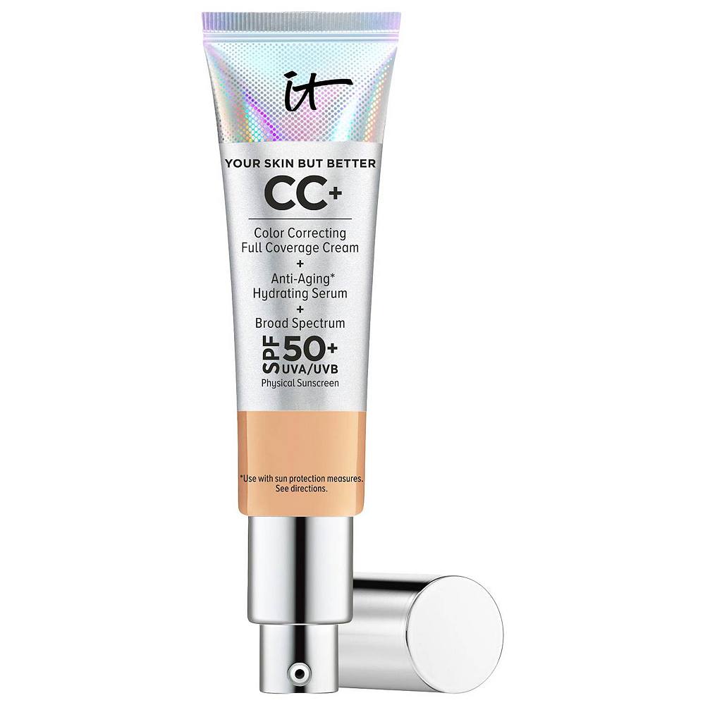 

IT Cosmetics CC+ Крем-основа для коррекции цвета с полным покрытием и SPF 50+, цвет Medium Tan