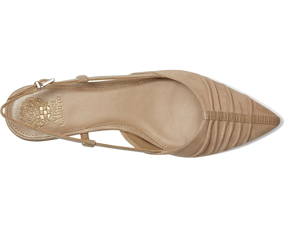 Балетки Vince Camuto Agnes Bunched Toe Slingback Flat Mules, цвет Tortilla — фото 2