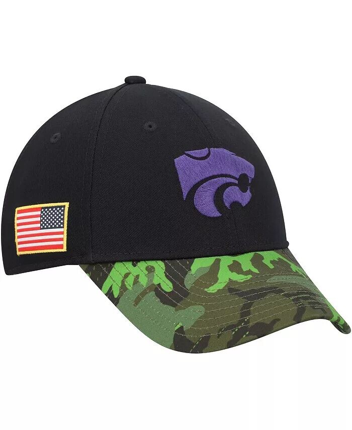 

Мужская черная камуфляжная регулируемая шапка Kansas State Wildcats Veterans Day 2Tone Legacy91 Nike