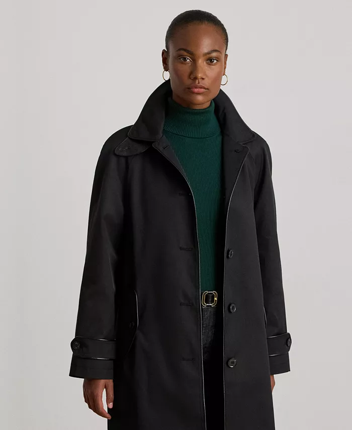 

Женский макси-тренч на пуговицах Lauren Ralph Lauren, черный