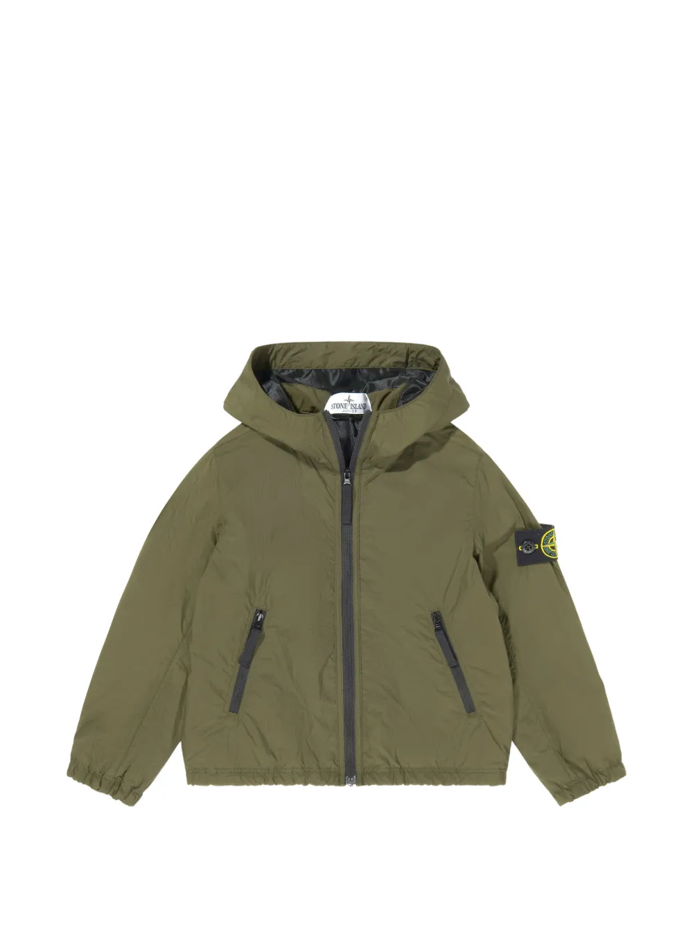 

Куртка с капюшоном и нашивкой с логотипом Stone Island Junior, зеленый