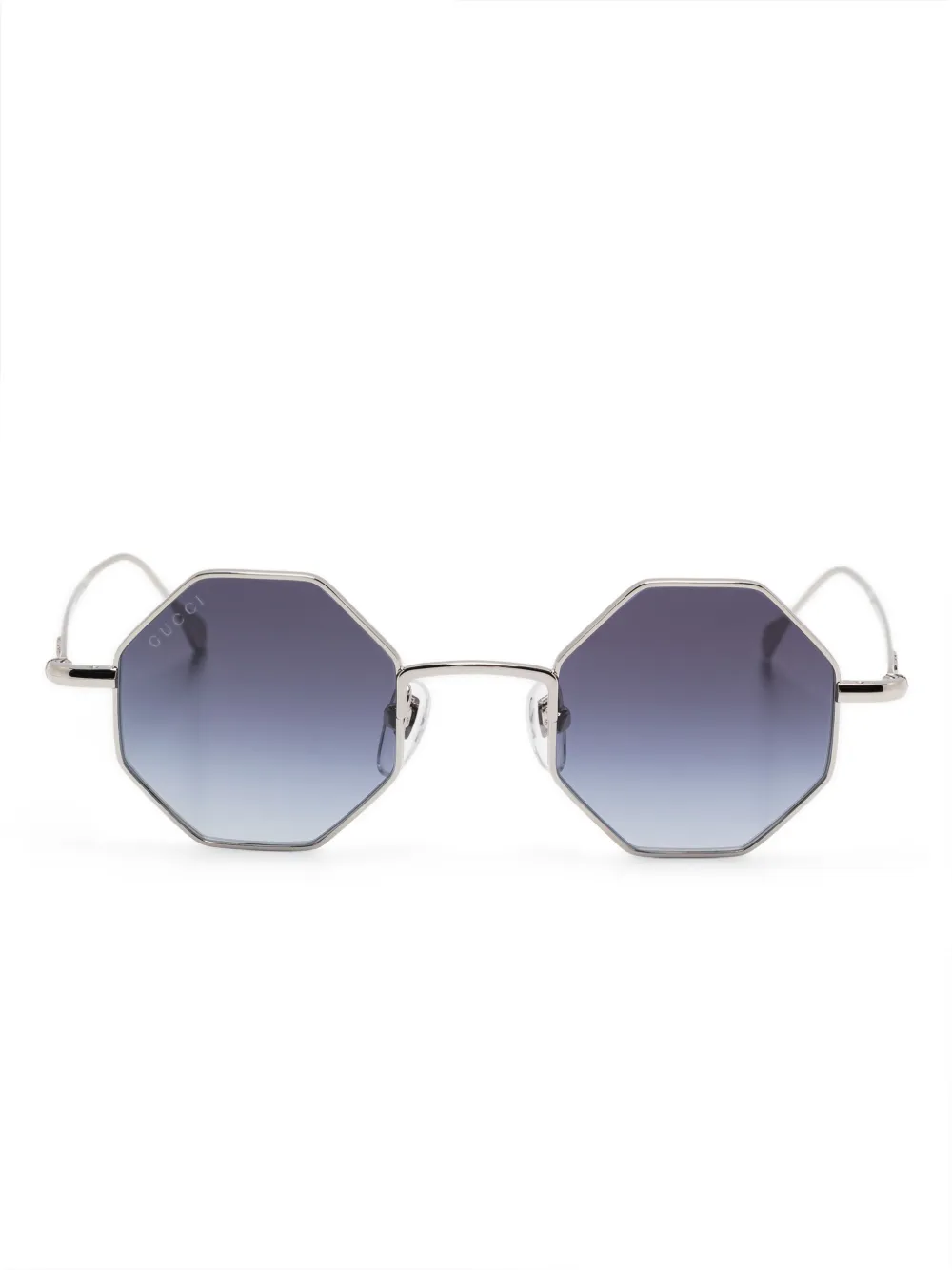 

Солнцезащитные очки в геометричной оправе Gucci Eyewear, серебяный