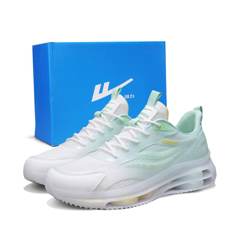 

WARRIOR Мужские массивные кроссовки низкие бело-сине-оранжевые бело-светло-зеленые, цвет White Light Green