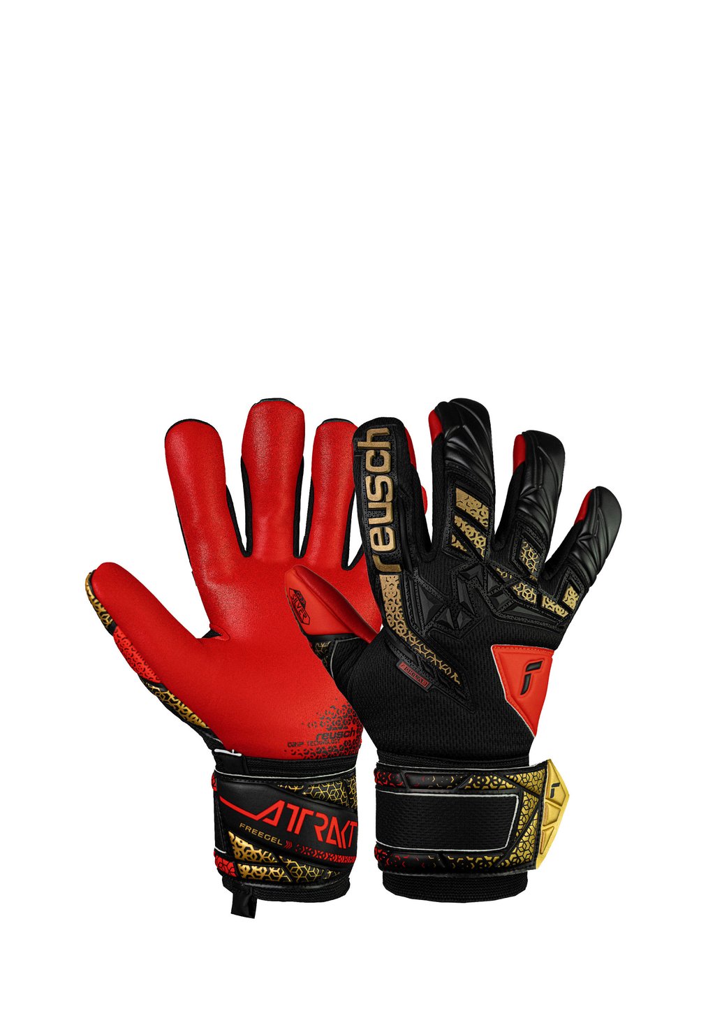 

Вратарские перчатки ATTRAKT FREEGEL Reusch, черный