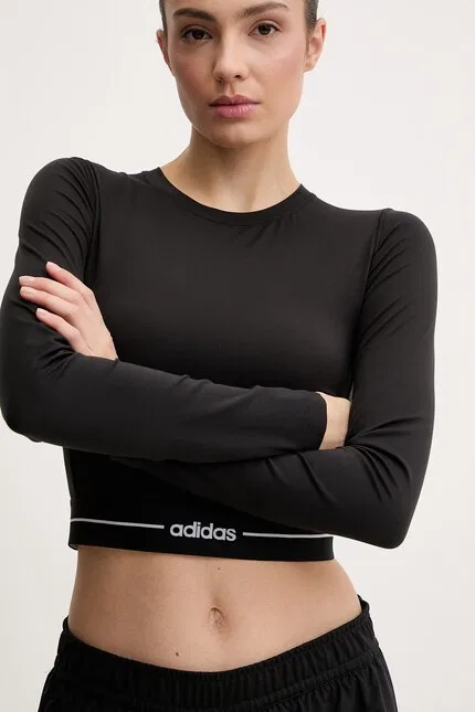 Лонгслив тренировочный Adidas Performance, черный — фото 4