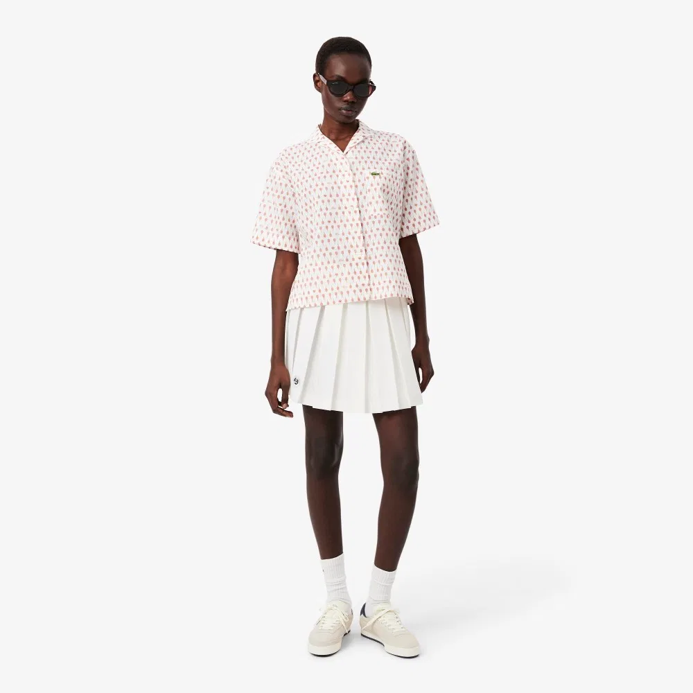 Юбка теннисная Lacoste Roland Garros, офф-уайт