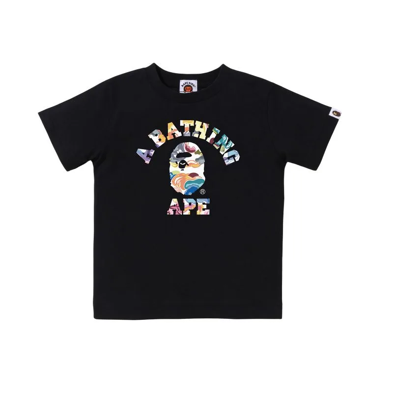Футболка для детей с круглым вырезом A BATHING APE, черный