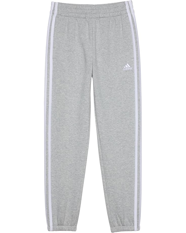 

Брюки adidas Kids 3-Stripes Cotton Fleece Joggers, цвет Medium Grey Heather