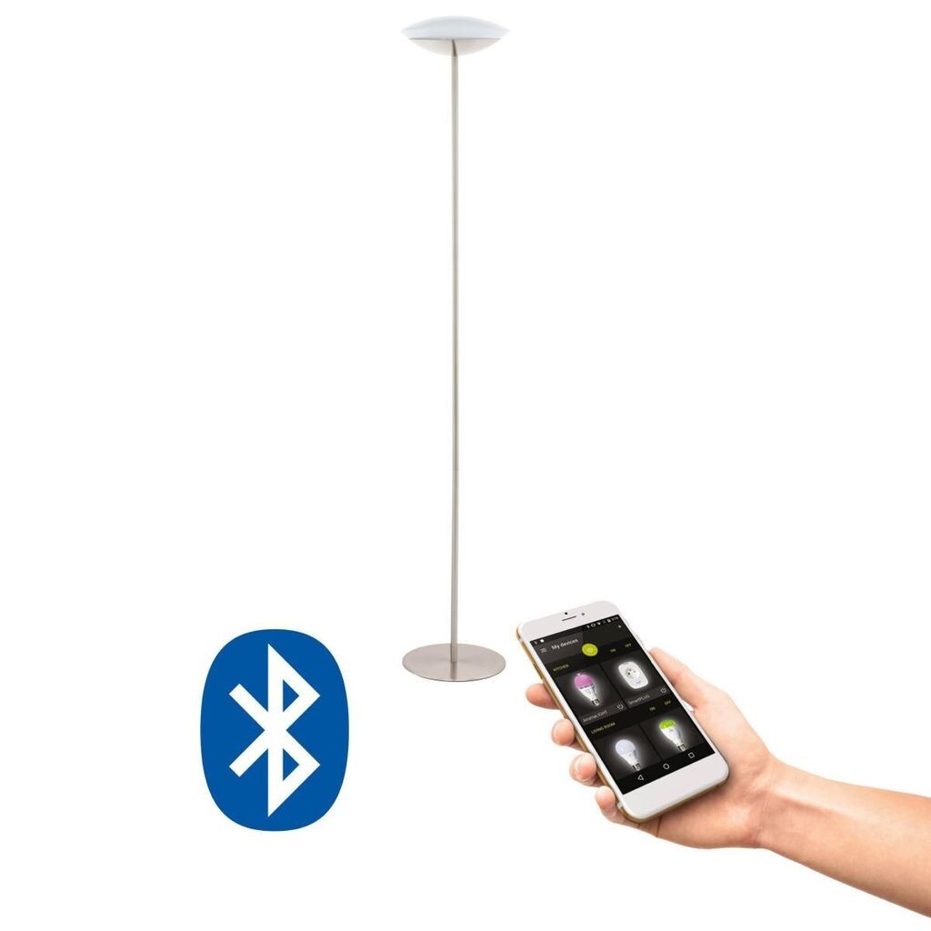 

EGLO Crosslink FRATTINA-C RGB LED торшер матовый никель, белый 2300лм 29x181,5см, управляемый через приложение