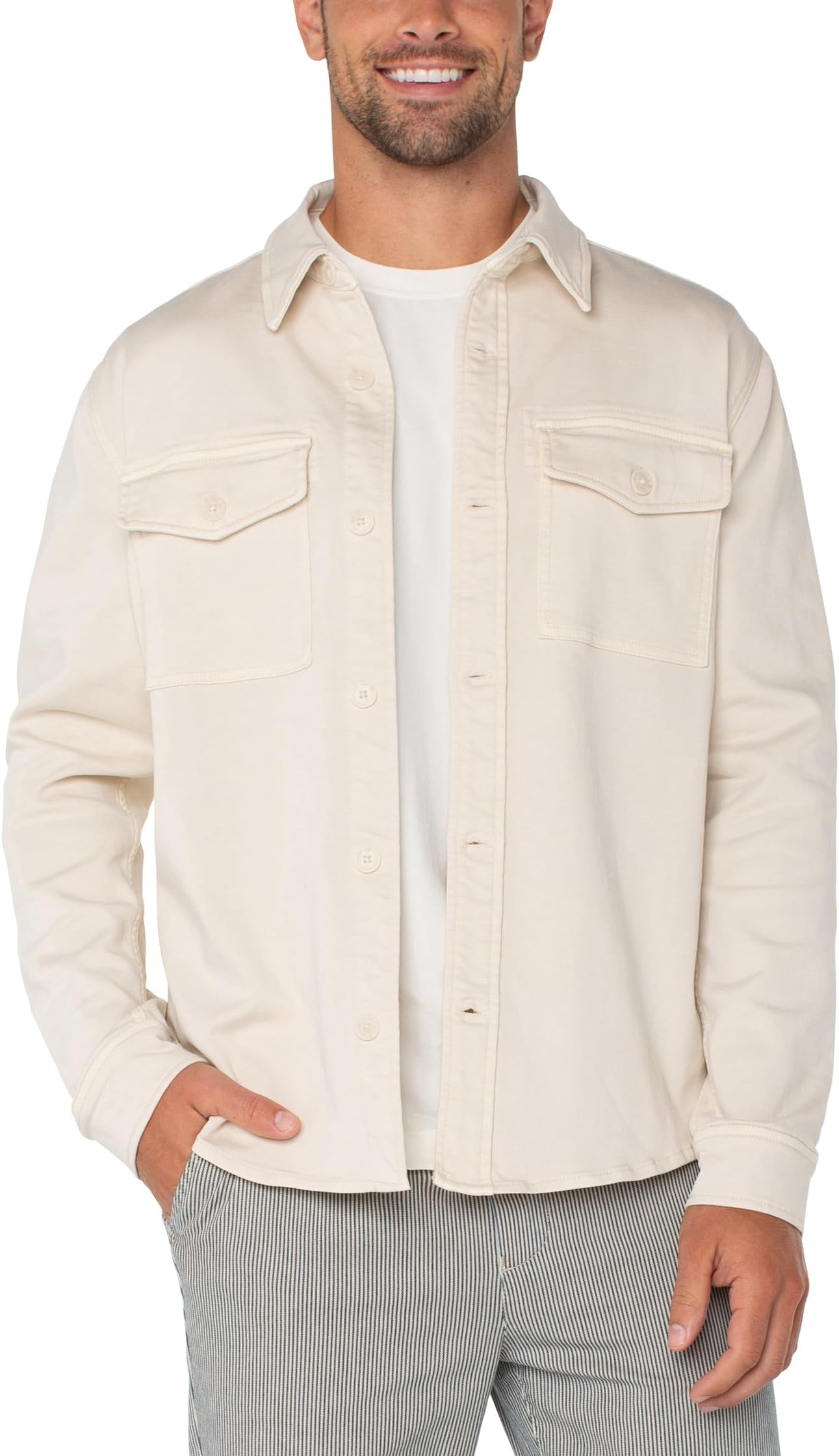 

Рубашка Liverpool Los Angeles Overshirt, цвет Parchment