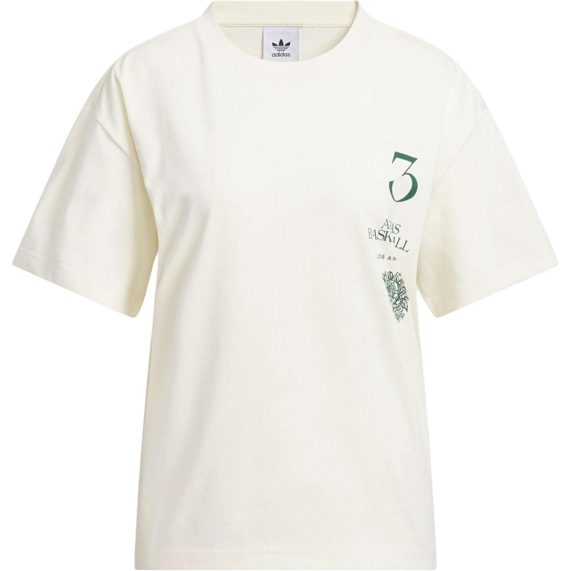 Adidas Originals Футболка LA TO THE WORLD GRAPHIC TEE Unisex Ivory/Forest Green — фото 3