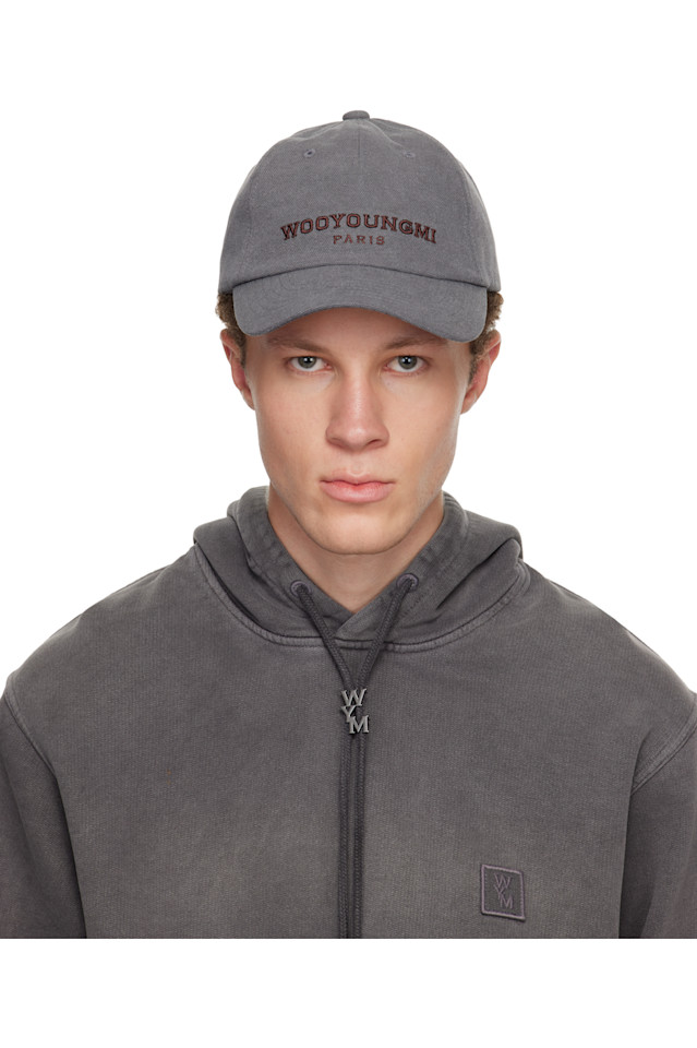

Wooyoungmi Бейсболка оксфорд серого цвета