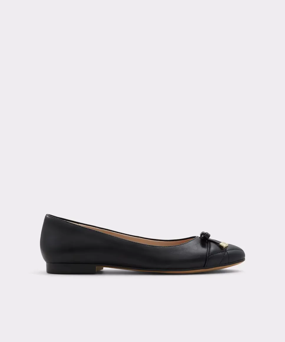 Женские кожаные балетки с круглым носком Aldo, черный