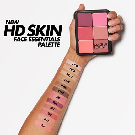 Палитра HD Skin Face Essentials с хайлайтерами Medium Harmony 2 от for Women Face Cheek Make Up For Ever — фото 3