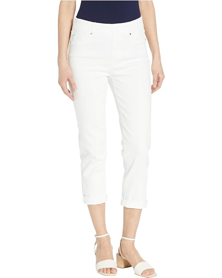 

Джинсы Liverpool Los Angeles Chloe Pull-On Crop Rolled Cuff in Bright White, белый