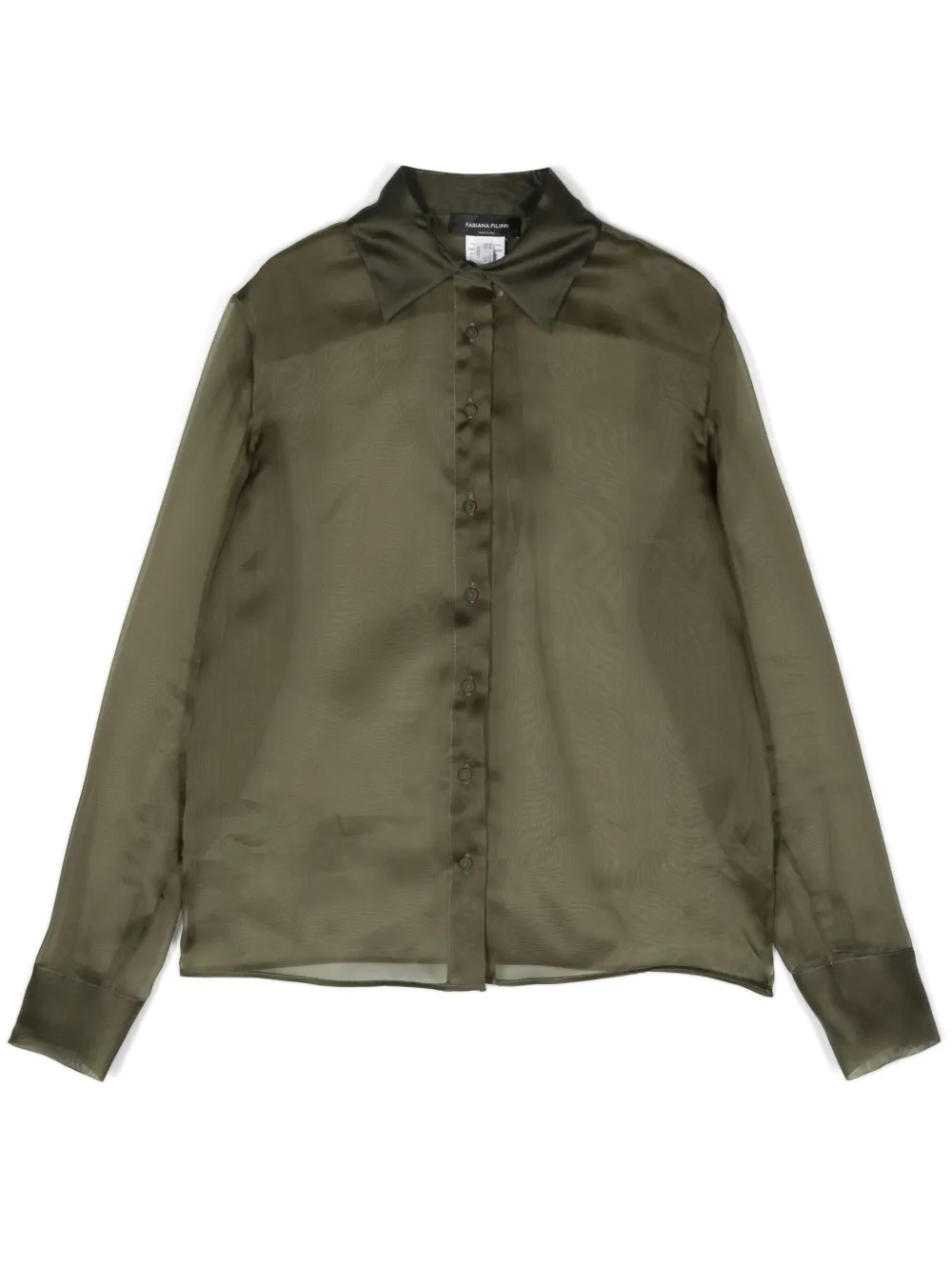 

Рубашка из органзы Fabiana Filippi, зеленый