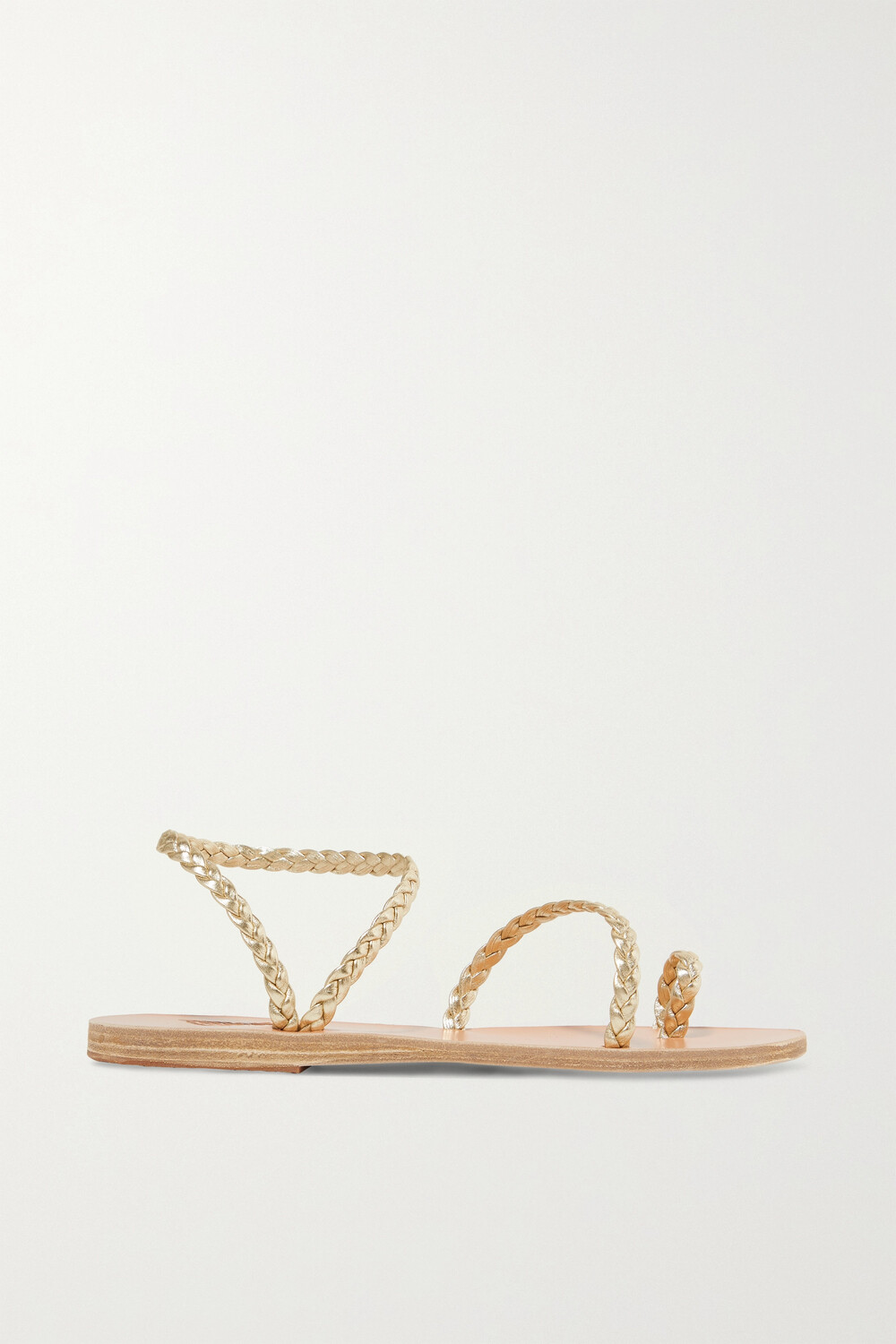 ANCIENT GREEK SANDALS сандалии Eleftheria с плетением из металлизированной кожи, золото — фото 4