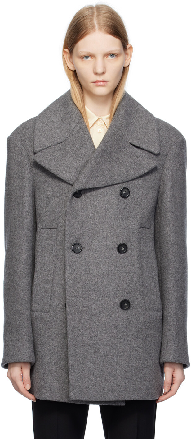 

Серое пальто Elery Sportmax, Серый, Серое пальто Elery Sportmax