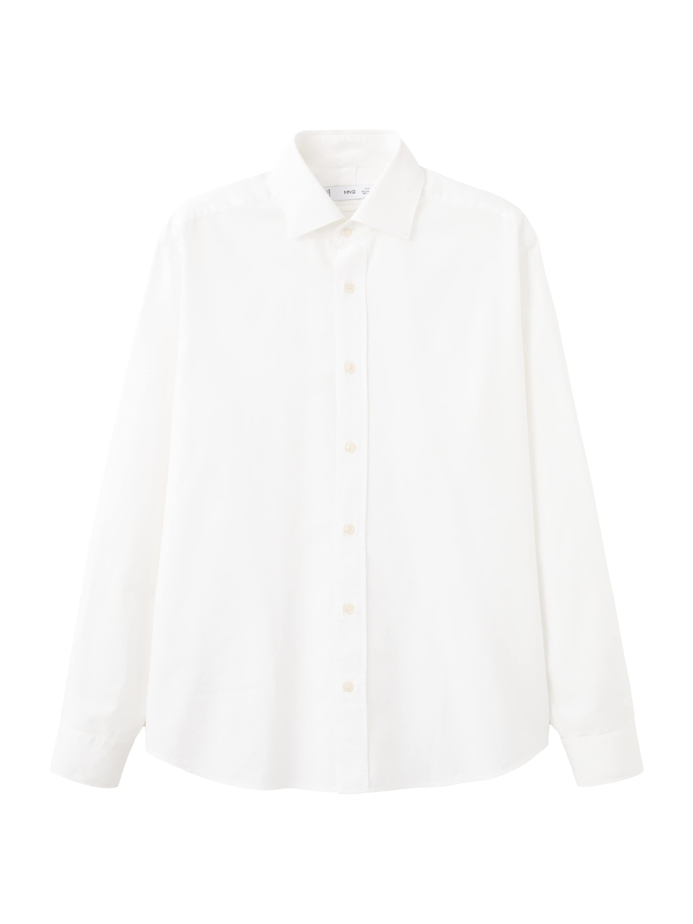

MANGO MAN Белая рубашка 'ZEUS' Regular fit для делового стиля
