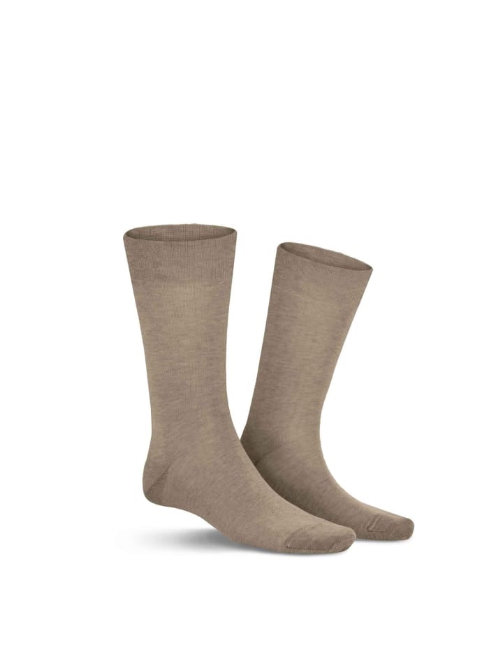 

Носки Clark с манжетой, не сдавливающей давление, бежевого меланжа. Kunert