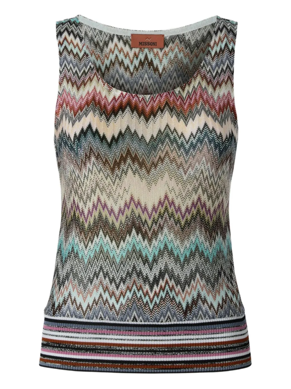 

Топ без рукавов с зигзагообразным узором Missoni, серый