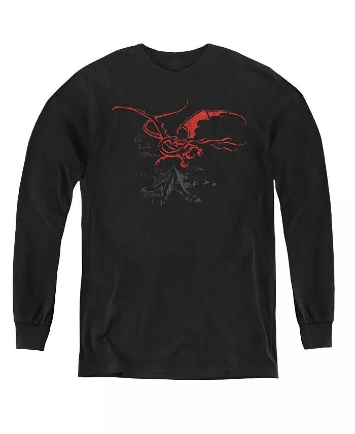 

Свитшот с длинным рукавом для мальчиков и подростков Smaug The Hobbit, черный