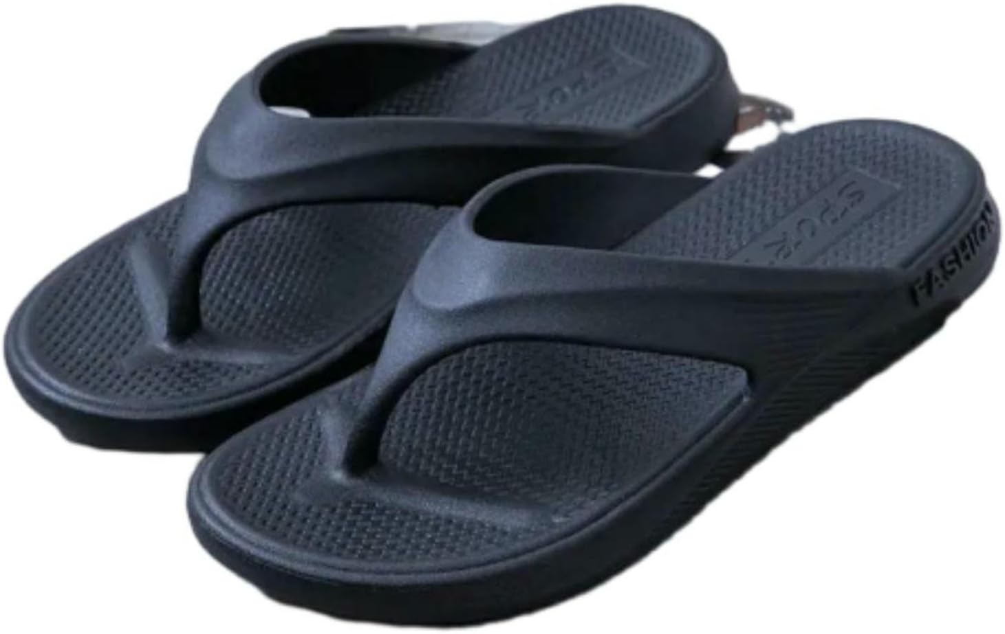 

Мужские летние однотонные повседневные нескользящие комфортные пляжные шлепанцы модные сандалии Dcehgew, черный