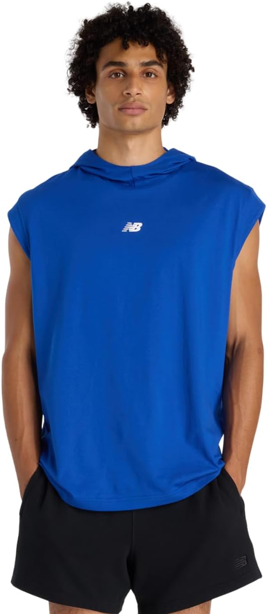 

Мужская легкая толстовка без рукавов New Balance BP, майка без рукавов, влагоотводящая и быстросохнущая (MT41706)