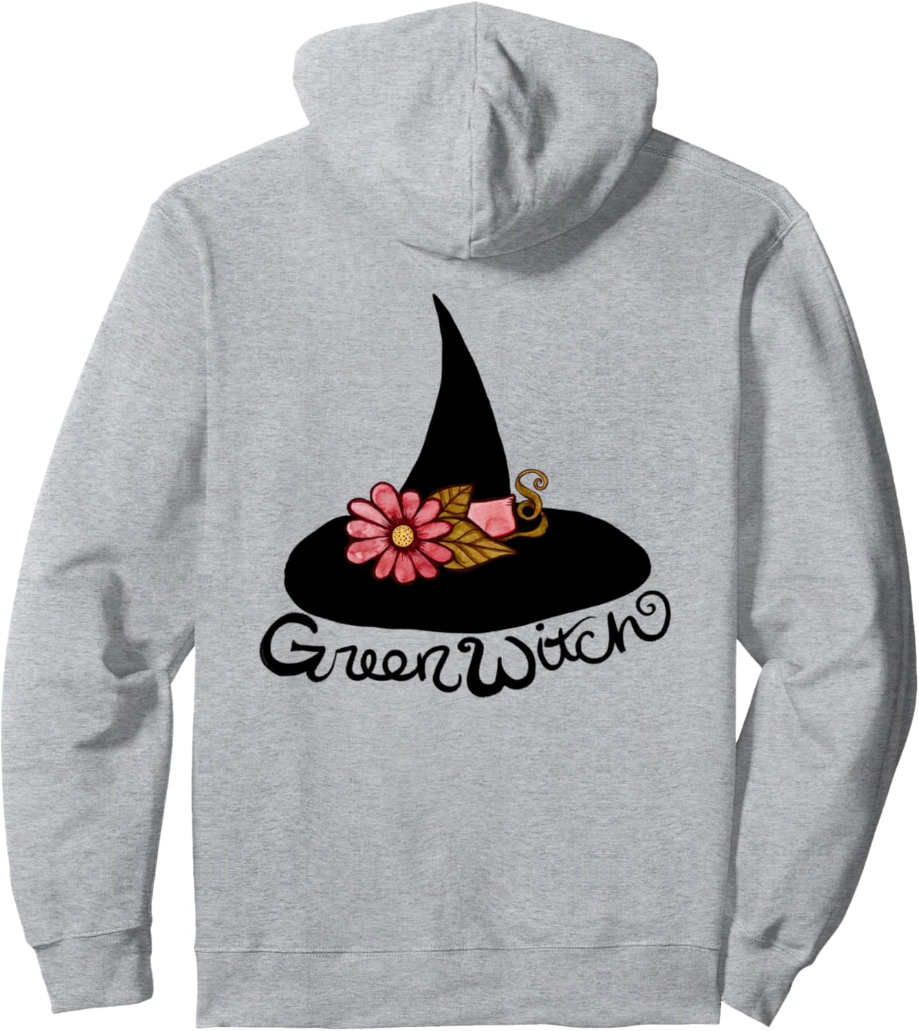 

Худи с изображением Зеленой Ведьмы, языческого искусства, друидов, ведьм, магии, языческого и викканского искусства, серого цвета Wicca Snugg