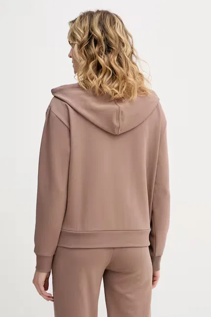 Блуза с капюшоном на молнии Shiny B Jacket H BOSS, коричневый — фото 3
