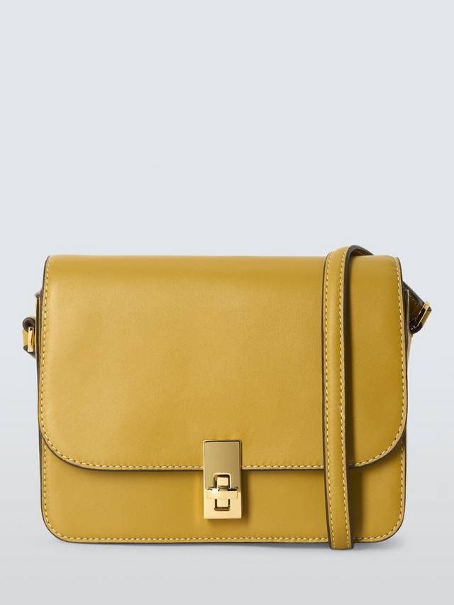 

Сумка через плечо с клапаном из гладкой кожи John Lewis, цвет Ochre