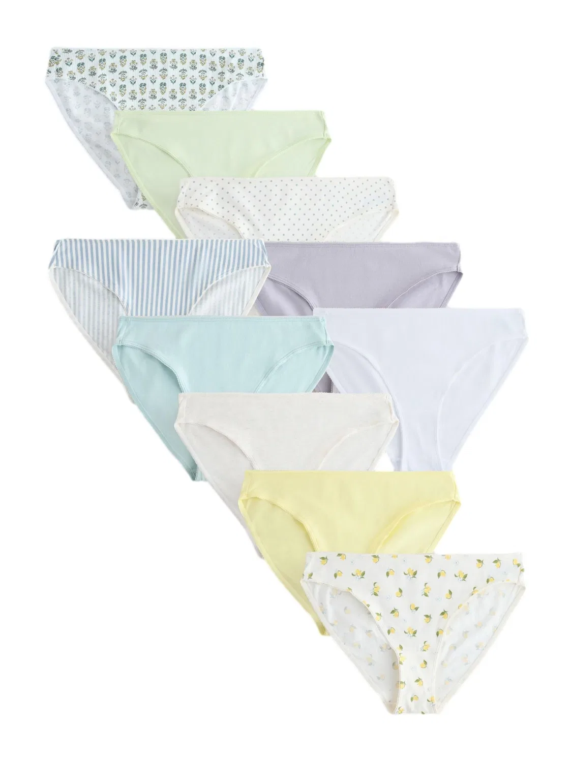 Трусы Next, Light Blue/Light Yellow/Pastel Green/Lavender/White