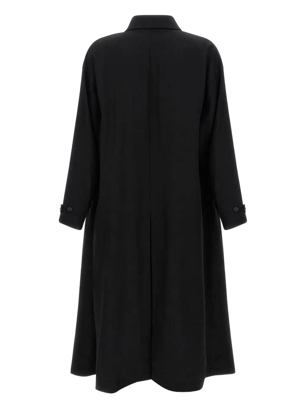 Шерстяное пальто на пуговицах Yohji Yamamoto, черный — фото 2