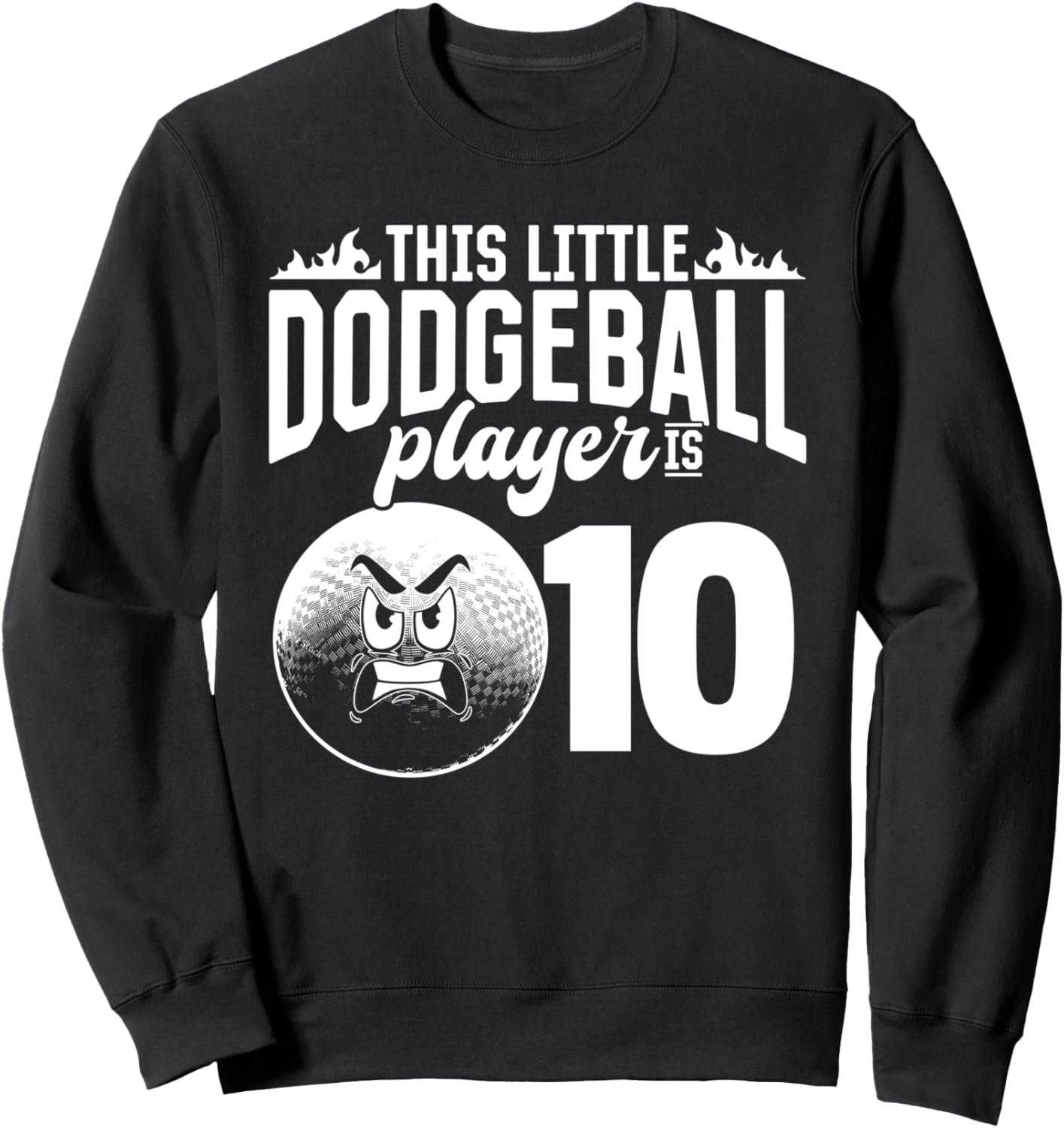 

Этому маленькому игроку в вышибалы 10 лет! Толстовка с изображением игры в вышибалы 10Th Birthday Dodgeball Player, черный