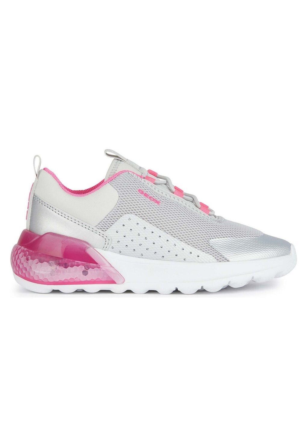 

Кроссовки низкие ACTIVART ILLUMINUS Geox, цвет silver fluo fuchsia