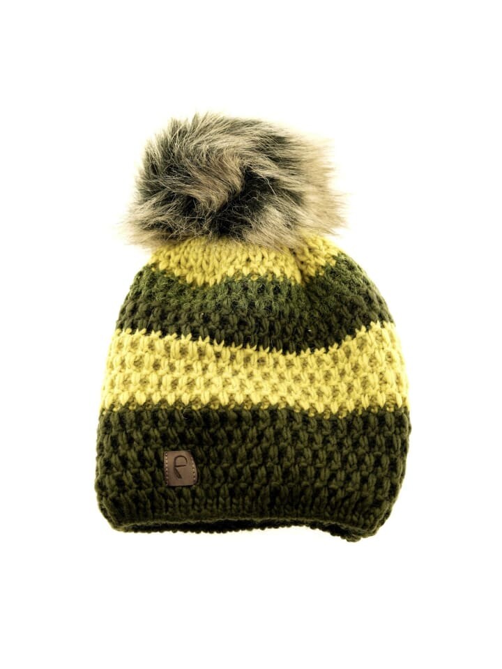 

Шапка Faera Mütze zum Warmhalten im Herbst oder Winter Bommelmütze, зеленый