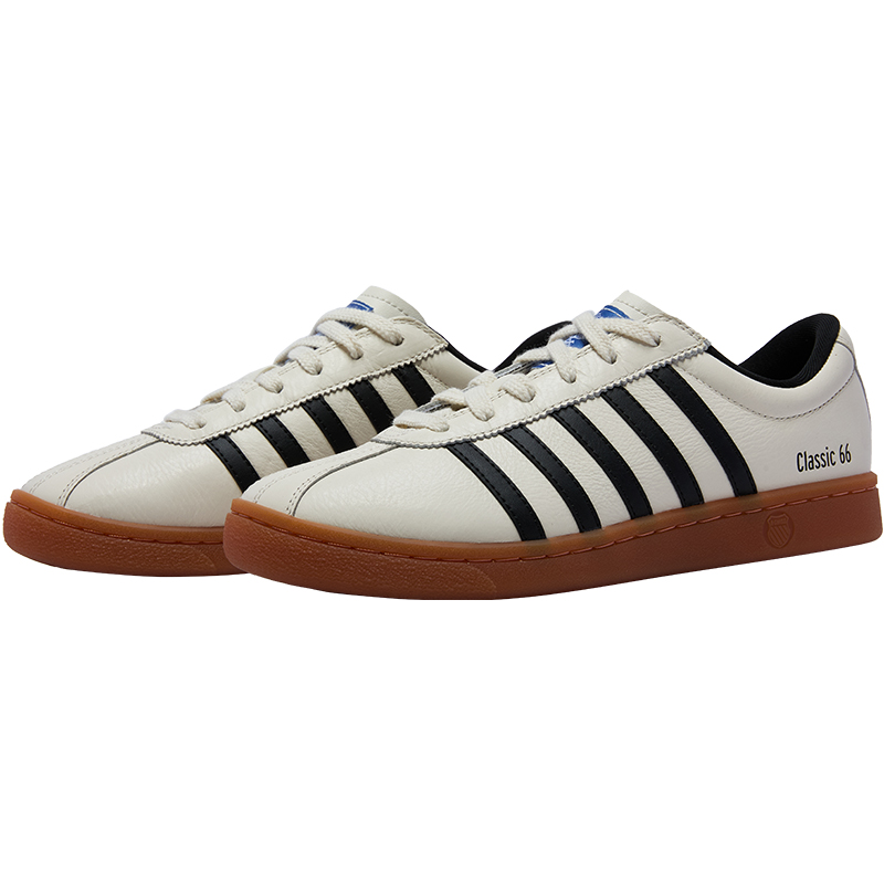 Kswiss classic 66 устойчивые к истиранию дышащие поддерживающие низкие скейтерские кроссовки unisex K·SWISS, бежевый Men's — фото 3